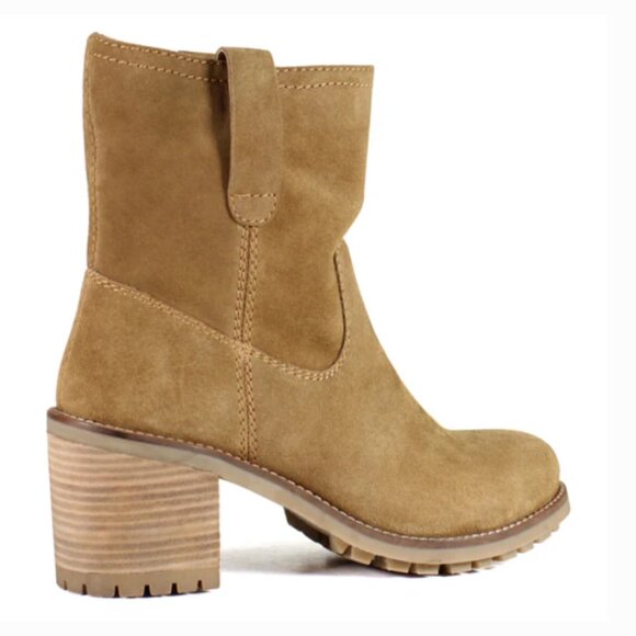 NEW DIBA TRUE Suede Chloe Mae Mid Shaft Boots in camel for women 825 4m2 - Picture 5 of 8